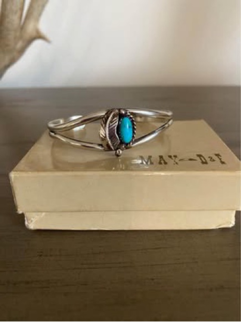 Sterling Silver Turquoise Cuff Bracelet - Blue